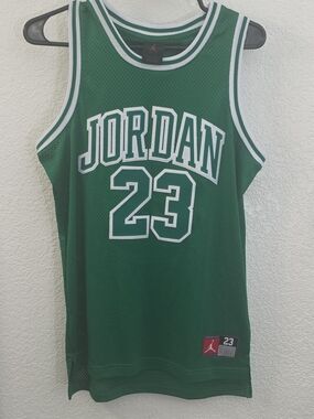 Jordan Green Mesh Jersey with 23 Patch
